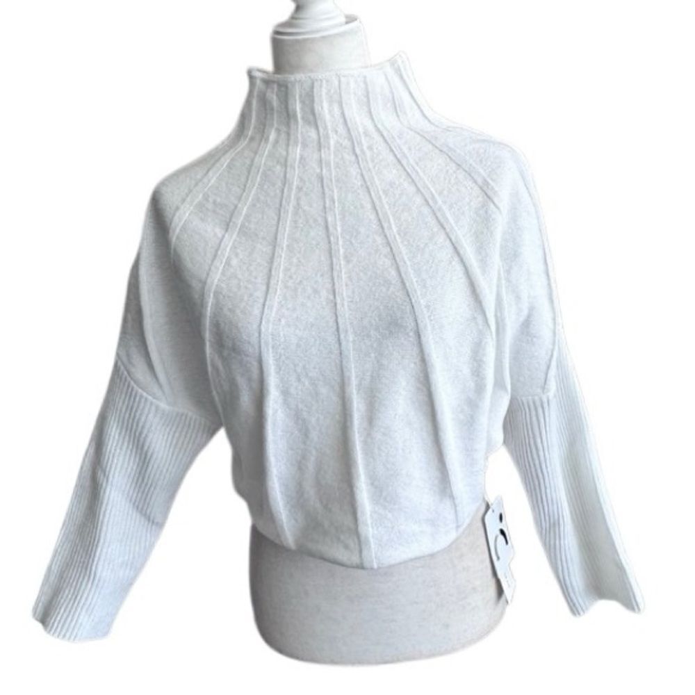 Commense Mock Neck White Piping Chunky Turtleneck SZ XS NEW - Picture 15 of 15